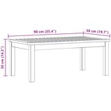  Kava Stol Svijetla akacija 90 x 50 x 36 cm Čvrsto drvo akacije | Eponuda.com