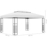  Sjenica s LED svjetlosnim trakama 4 x 3 x 2,7 m bijela | shoptok.hr