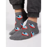 Yoclub Man's Ankle Funny Cotton Socks Patterns Colours