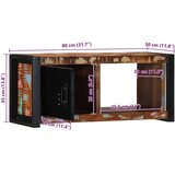 TV TV omarica, les, črna/rjava, 80x30x35 cm | Shoptok.si
