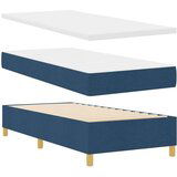 Plavi krevet s oprugama i madracem 90x200 cm tkanina | shoptok.hr