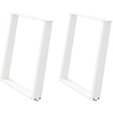  Noge za jedilno mizo v obliki črke U, 2 kosa, bele barve, 70 x (72-73) cm, jeklo | Shoptok.si