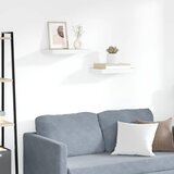  Plutajuće zidne police 2 kom hrast i bijele 50x23x3,8 cm MDF | shoptok.hr