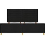  Krevetna konstrukcija s uzglavljem Crna 180 x 200 cm tkanina | shoptok.hr