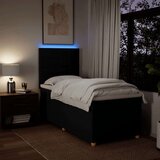 vidaXL Box spring postelja z vzmetnico črna 100x200 cm blago | Shoptok.si