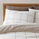 Bianca Kremno bela/sivorjava enojna flanelna posteljnina 135x200 cm Brushed Regal Check &amp;ndash; Slike