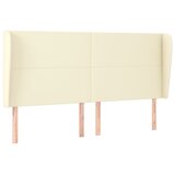 Uzglavlje s ušima krem 163x23x118/128 cm od umjetne kože | shoptok.hr