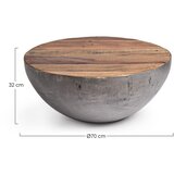 BIZZOTTO Siva/v naravni barvi kovinska okrogla klubska mizica ø 70 cm Lancaster – | Shoptok.si