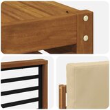  Set vanjskih sofa 6 kom. Prirodna i bež Čvrsto drvo akacije | shoptok.hr