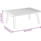  Vrtni stolić za kavu 90 x 55 x 35 cm masivno bagremovo drvo | shoptok.hr
