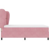  Box Spring Postelja z Blazino Roza 140x190 cm Žamet, (22053016) | Shoptok.si