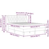  Okvir kreveta s madracem s madracem Plava 140 x 190 cm Baršun | shoptok.hr