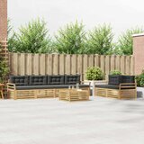  Set vanjskih sofa 7 kom. Bijela i antracit Čvrsto drvo akacije | shoptok.hr