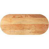 Stolna ploča svjetlosmeđa 140x60x4 cm ovalna masivna hrastovina | shoptok.hr