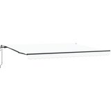 Skrovita tenda Bijelo 450 × 350 cm Tkanina i Aluminij | shoptok.hr