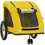 vidaXL Kolesarska prikolica za hišne ljubljenčke rumena | Shoptok.si