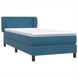 Box spring postelja z vzmetnico temno modra 80x220 cm žamet, (21793159) | Shoptok.si