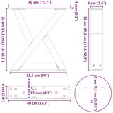  Noge za klub stolić 2 kom. antracit 40 x (30-31,3) cm čelik | shoptok.hr