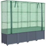 vidaXL Povišena gredica s pokrovom za staklenik 160 x 40 x 153 cm | shoptok.hr