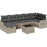  Set sofe 8 kom. 7-Broj sjedala Svijetlo siva poliratan | shoptok.hr
