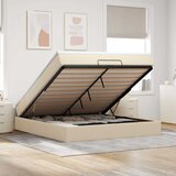  Otomanski krevet s madracem krem 180x200cm od tkanine | shoptok.hr