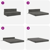 SOFA na razvlačenje Tamnosiva 152 x 86,5 x 60 cm Tkanina | shoptok.hr