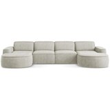 Makamii Krem kutna garnitura od šenila (u obliku slova "U") Omao – | shoptok.hr