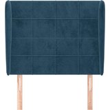  Uzglavlje s ušima tamnoplavo 93x23x118/128 cm baršunasto | shoptok.hr