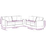 vidaXL 2-dijelni set sofa s jastucima krem od umjetne kože | shoptok.hr