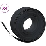vidaXL Vrtna obroba 4 kosa črni 10 m 20 cm polietilen, (20758140) Cene