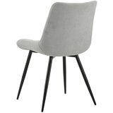 CARRYHOME stol, kovina, tekstil črna, svetlo modra | Shoptok.si