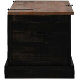 vidaXL Skrinja za shranjevanje HALDEN črna 91x48x47cm Masivni les, bor | Shoptok.si