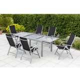 Gardenson Raztegljiva Vrtna Miza Ambia, Steklo, Aluminij, 180-250x100 | Shoptok.si