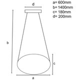  Brilagi-LED prigušiva luster na sajli COSMOWAVE LED/70W/230V 3000-6500K bela + daljinski upravljač | Eponuda.com