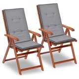  Jastuci za vrtne stolice 2 kom sivi 120 x 50 x 3 cm od tkanine Cijene