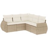  5-dijelni vrtni set sofa s jastucima bež od poliratana | shoptok.hr