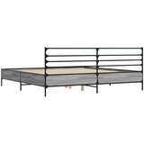  Okvir za krevet boja hrasta 200x200cm konstruirano drvo i metal | shoptok.hr