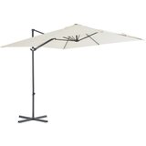 vidaXL Previsni senčnik z jeklenim drogom 250x250 cm peščen, (20610524) Cene