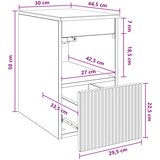  Kupaonski ormar Siva Sonoma 30 x 44,5 x 50 cm Konstruirano drvo | shoptok.hr
