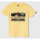 Quiksilver Otroška bombažna kratka majica TROPICALRAINYTH rumena barva