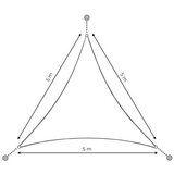  solarno trouglasto jedro 5x5x5m gray modernhome Cene