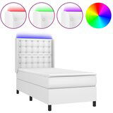 The Living Store Box spring postelja z vzmetnico LED bel 100x200 cm umetno usnje - Box Spring Postelja, (21521529) | Shoptok.si