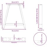  Noge za stolić u obliku slova A 2 kom bijele 70x(72-73) cm | shoptok.hr