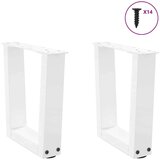  Noge jedilne mize V-oblike 2 kosa Bela 30x(30-31,3) cm Jeklo | Shoptok.si