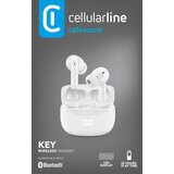 Cellular Line Bluetooth slušalke KEY TWS bele, (5000007538) | Shoptok.si