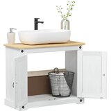 Ormarić za umivaonik Bijelo 73 x 33 x 60 cm Čvrsto borovo drvo | shoptok.hr
