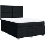 vidaXL Box spring postelja z vzmetnico črna 160x200 cm blago | Shoptok.si
