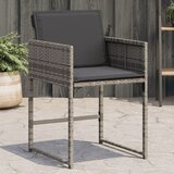 Maison Chic Vrtni stoli - Stol za vrt z blazinami 4 kosi siv poli ratan JS2263, (21876652) | Shoptok.si
