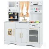 Costway Lesena kuhinja za otroke Igrača 102 x 35 x 110 cm, (5000231391) Cene