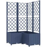  Vrtna sadilica s rešetkom plava siva 80 x 80 x 136 cm PP | shoptok.hr